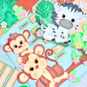 Apostila de moldes Kit sala de aula - Turma do Safari