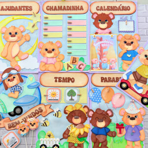 Apostila de Moldes- Kit sala de aula Ursinhos Fofos