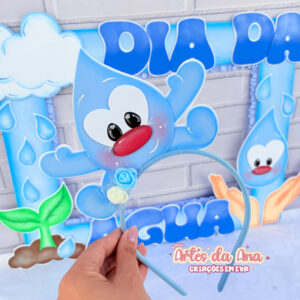 Apostila de moldes tiara Gotinha - Dia da Água