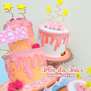 Apostila de Moldes Cartola Aniversário + bolo Fake aniversariante do dia